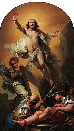 复活，1734年`The Resurrection, 1734 by Carle Van Loo