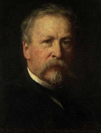 自画像，1889年`Self-Portrait, 1889 by Eastman Johnson