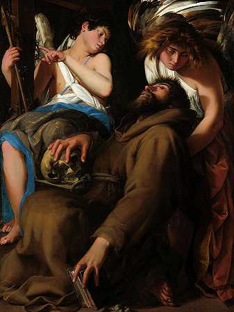 圣弗朗西斯的狂喜，1601年`The Ecstasy of Saint Francis, 1601 by Giovanni Baglione