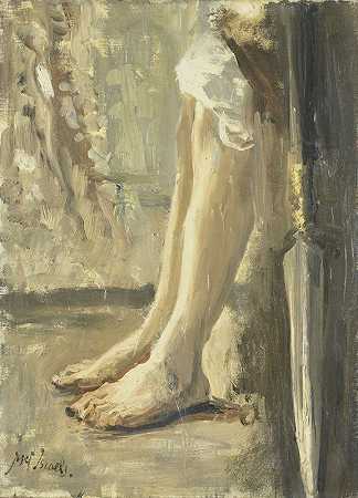 大卫他的腿`Davids Legs (1899) by Jozef Israëls
