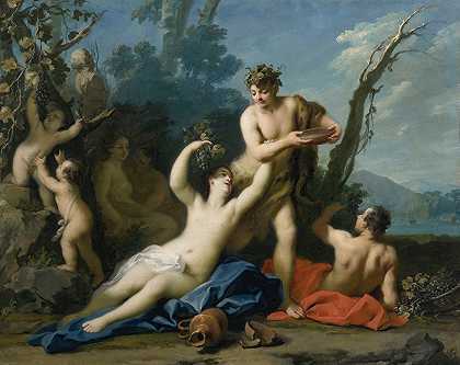 巴克斯与阿里阿德涅`Bacchus And Ariadne by Jacopo Amigoni