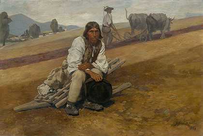故土II`Native Land II (1908) by Jozef Hanula