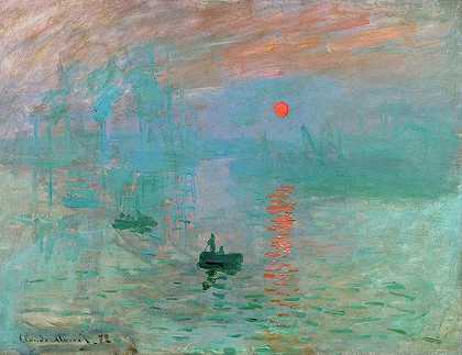 印象，日出，约1872年`Impression, Sunrise, c. 1872 by Claude Monet
