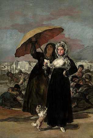 《年轻人的信》，1814-1819年`The Young, The Letter, 1814-1819 by Francisco de Goya