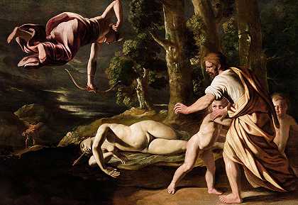 1622年戴安娜杀了奇奥尼`Diana Killing Chione, 1622 by Nicolas Poussin