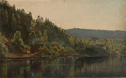 里瑟附近的兰格桑德`Langesand ved Risør (1894) by Amaldus Nielsen