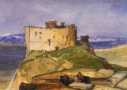 哈立克古堡`Harlech Castle (1830~40) by John Sell Cotman