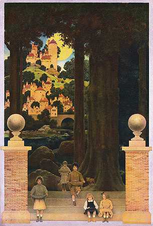 糖李树，1905年`The Sugar-Plum tree, 1905 by Maxfield Parrish