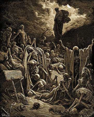 干骨谷`The Valley of Dry Bones by Gustave Dore