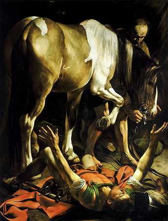 前往大马士革途中的皈依，1600-1601年`The Conversion on the Way to Damascus, 1600-1601 by Caravaggio