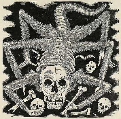 韦尔塔的骨架`Huerta\’s Skeleton by Jose Guadalupe Posada