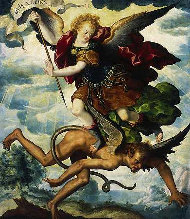 大天使迈克尔，1610-1620`Archangel Michael, 1610-1620 by Luis Juarez