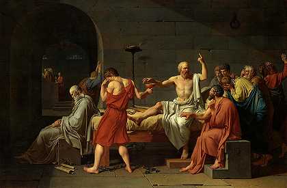 苏格拉底之死，1787年`Death of Socrates, 1787 by Jacques-Louis David