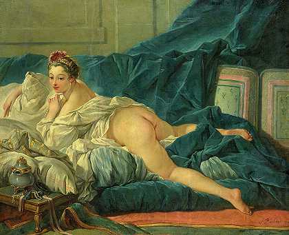奥达利斯克，1745年`The Odalisque, 1745 by Francois Boucher