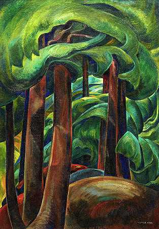 西森林，约1931年`Western Forest, c. 1931 by Emily Carr