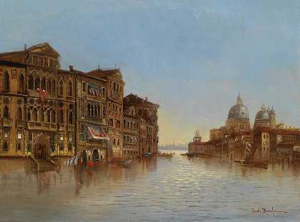 圣玛丽亚德拉敬礼`Venedig Mit Santa Maria Della Salute by Karl Kaufmann