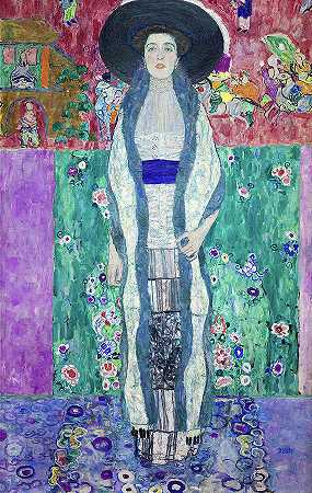 阿黛尔·布洛赫·鲍尔二世肖像，1912年`Portrait of Adele Bloch-Bauer II, 1912 by Gustav Klimt