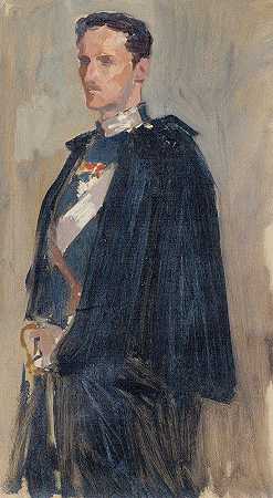 寻找卡尔王子的肖像`Skecth for the Portrait of Prince Carl (1890 1895) by Albert Edelfelt