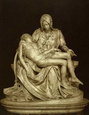 皮埃塔，1498年`Pieta, 1498 by Michelangelo