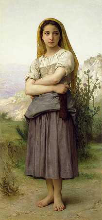 年轻女孩，1886年`Young Girl, 1886 by William-Adolphe Bouguereau