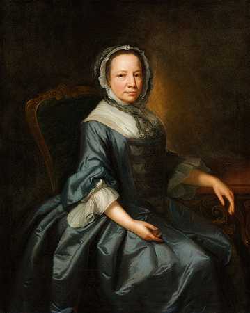 一位女士的肖像`Portrait of a Lady by Thomas Hudson