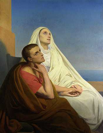 圣奥古斯丁和莫妮卡，1854年`Saints Augustine and Monica, 1854 by Ary Scheffer