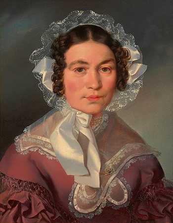 Maria Anna Burghardt，内华达州。斯塔克先生（1777-1857）`Maria Anna Burghardt, geb. Stark (1777~1857) (1839) by Franz Dobiaschofsky