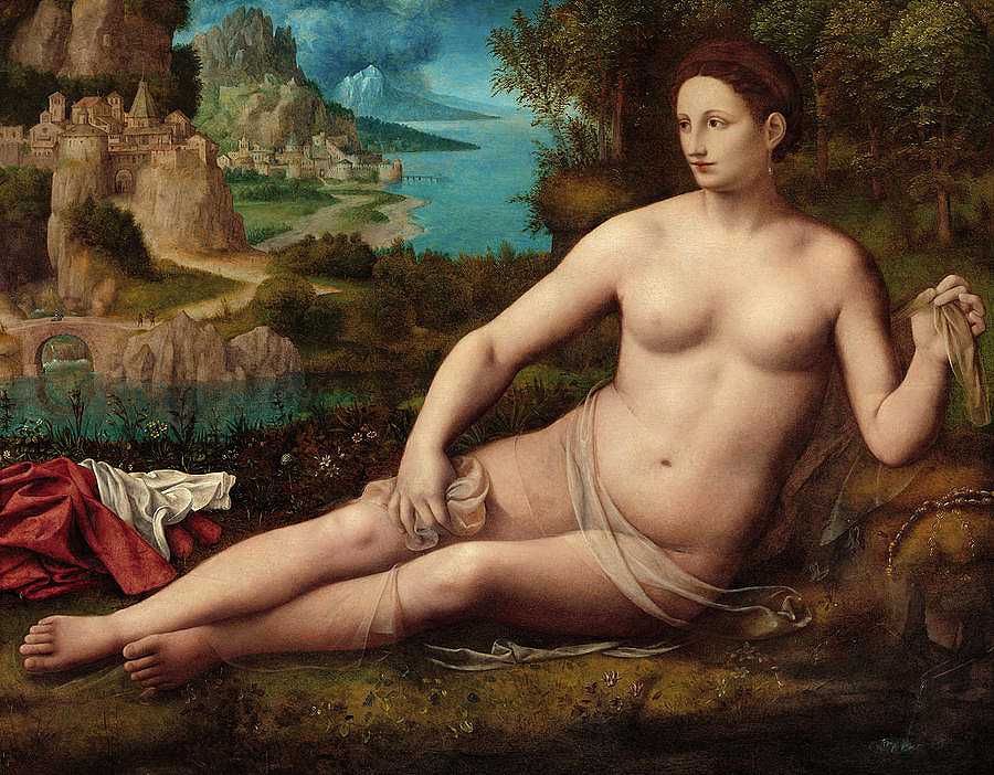 1530年的维纳斯`Venus, 1530 by Bernardino Luini