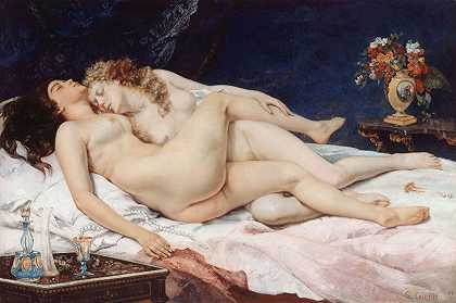 睡眠`Le sommeil (1866) by Gustave Courbet