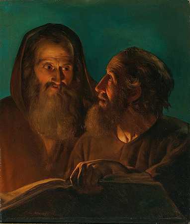 使徒约翰和保罗`The Apostles John and Paul by Petrus van Schendel