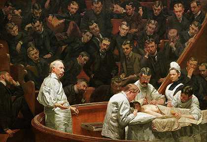 阿格纽诊所，1889年`The Agnew Clinic, 1889 by Thomas Eakins