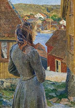 黄昏博胡斯林`Eventide Bohuslän (1903) by Carl Wilhelmson