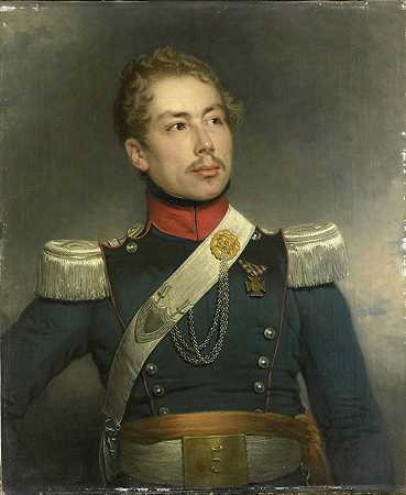 克里斯蒂安·爱德华·弗雷泽（1812-179），第五龙骑兵团少尉`Christian Edouard Fraser (1812~79), Second Lieutenant of the 5th Dragoon Regiment (1834) by Charles Howard Hodges