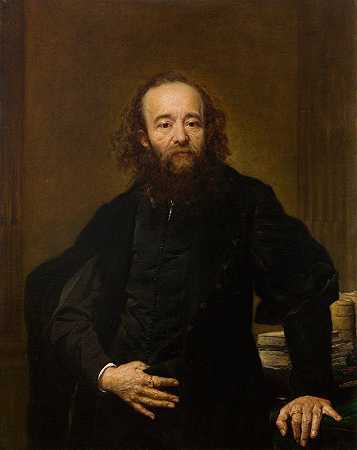 伦纳德·瑟拉芬斯基肖像`Portrait of Leonard Serafiński (1870) by Jan Matejko