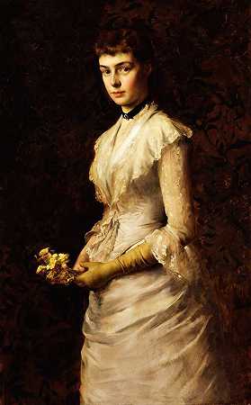 海伦·洛思罗普·普拉尔`Helen Lothrop Prall (1884) by Gari Melchers