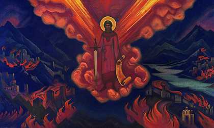 《最后的天使》，1942年`The Last Angel, 1942 by Nicholas Roerich