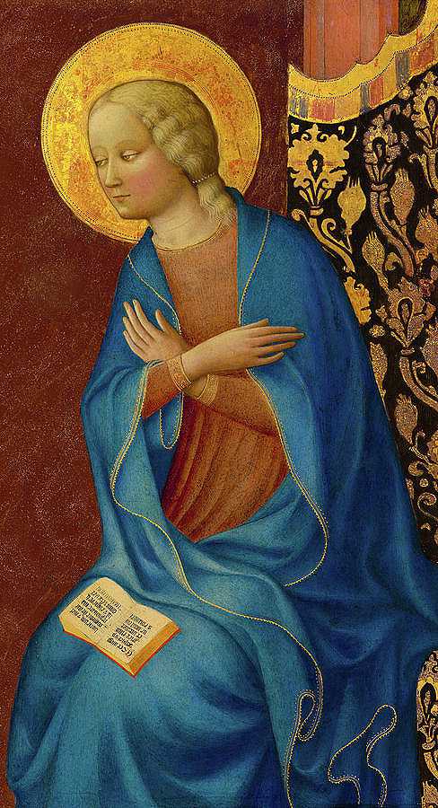 圣母报，1430`Virgin Annunciate, 1430 by Masolino da Panicale