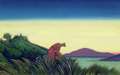 善良的草，最聪明的瓦西里西亚，1941年`Kind Grass, Vasilisa the Wisest, 1941 by Nicholas Roerich