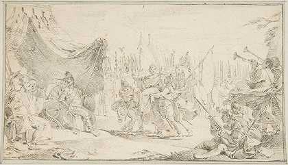 凯旋的将军`General Carried in Triumph (1696–1770) by Giovanni Battista Tiepolo