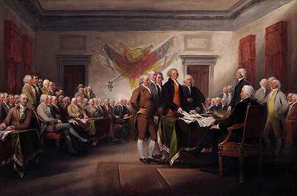 独立宣言，1776年7月4日`Declaration of Independence, July 4, 1776 by John Trumbull