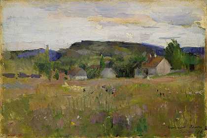 贝鲁姆风景`Landskap fra Bærum (1890) by Harriet Backer