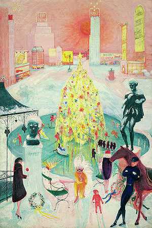 1940年圣诞节`Christmas, 1940 by Florine Stettheimer