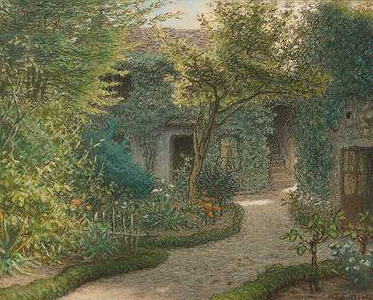 西奥多·卢梭巴比松的房子`Théodore Rousseaus House In Barbizon by Jean-François Millet