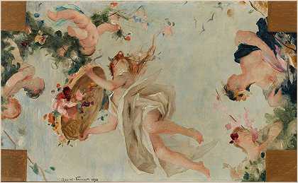 花`Les Fleurs (1892) by Gabriel Ferrier