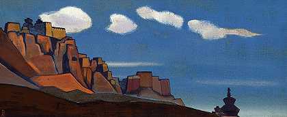 邦波要塞，1933年`Bonpo Stronghold, 1933 by Nicholas Roerich