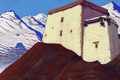丘奇，拉胡尔，1931年`Church, Lakhul, 1931 by Nicholas Roerich
