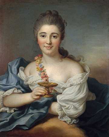 塞夫雷夫人`Madame de Sevré en Hébé (1756) by Donat Nonnotte