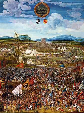 阿莱西亚城的围攻，1533年`The Siege of the City of Alesia, 1533 by Melchior Feselen