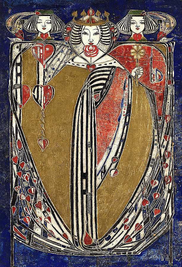 红心皇后`Queen of Hearts by Margaret Macdonald Mackintosh