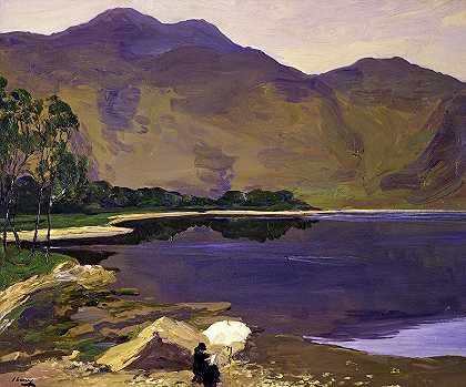 卡特琳湖`Loch Katrine by Sir John Lavery
